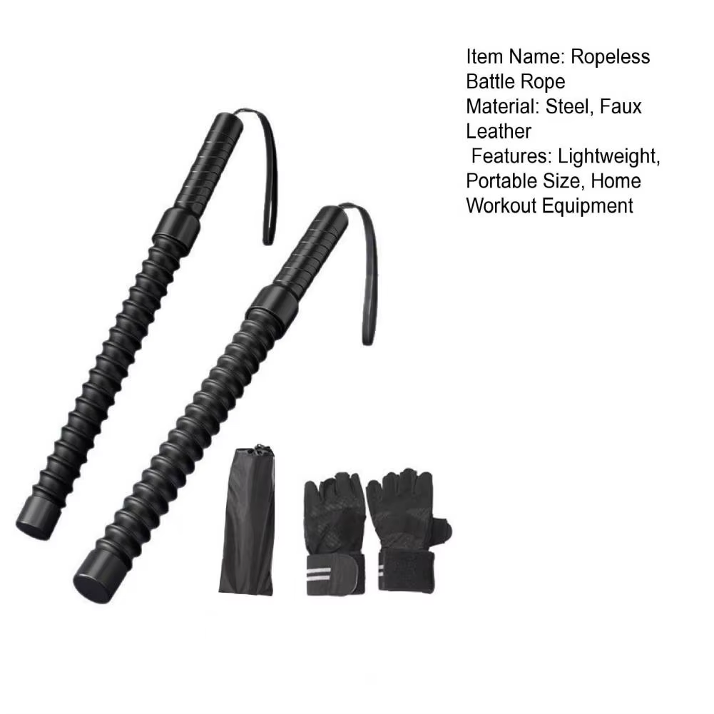 2Pcs 50Cm Ropeless Battle Rope with Bag Gloves Workout Rope Muscle Arm Strength Training Non-Slip Beginner Home Gym Workout Rope