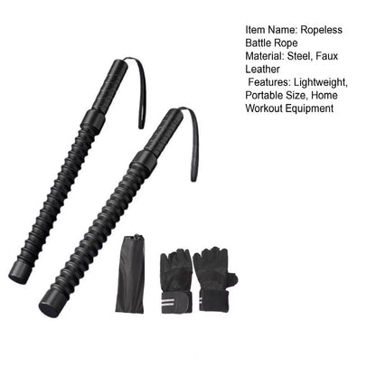 2Pcs 50Cm Ropeless Battle Rope with Bag Gloves Workout Rope Muscle Arm Strength Training Non-Slip Beginner Home Gym Workout Rope